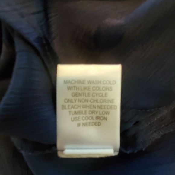 41 Hawthorn Zarie Casual Blouse, Navy Blue Polka-dot Tunic, 3/4 Sleeves 2X - Picture 6 of 6